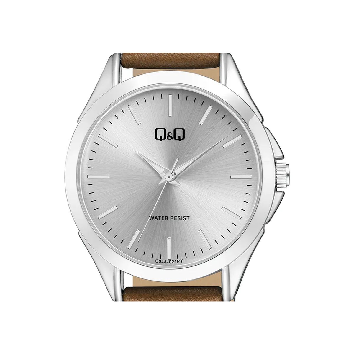 Q&Q - Reloj Q&Q Q928 Mujer Cuero Marrón Fondo Blanco
