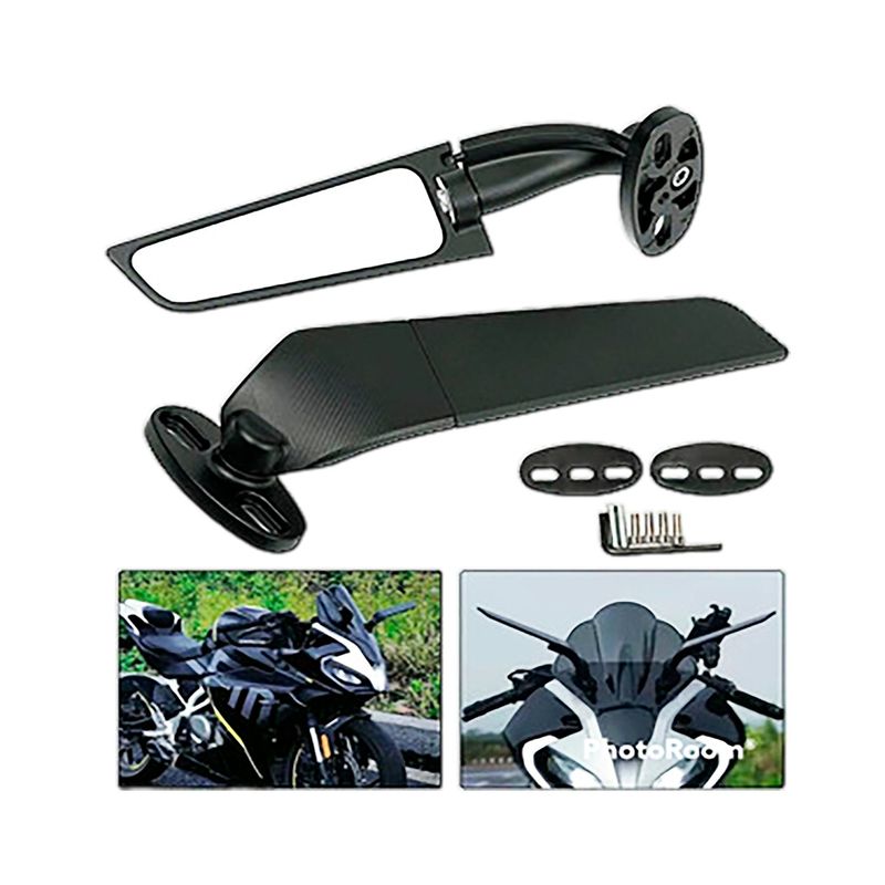 RIZOMA - Espejo Tipo Aleron Rizoma para Moto Carenado sin Direccionales