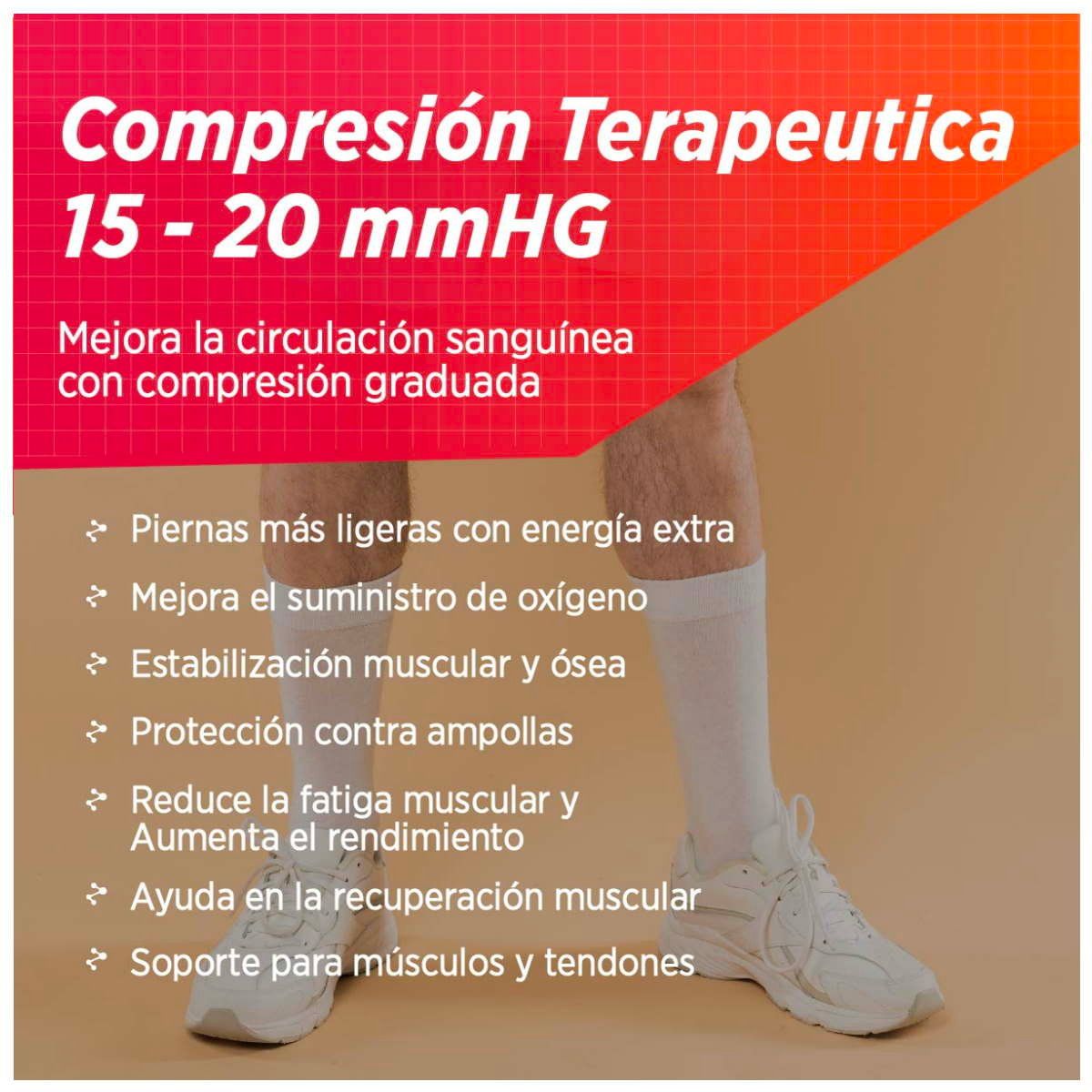 SILVERA NANOTECH - 2 Pares Medias compresión varices 15-20 mmHg viaje embarazo fascitis