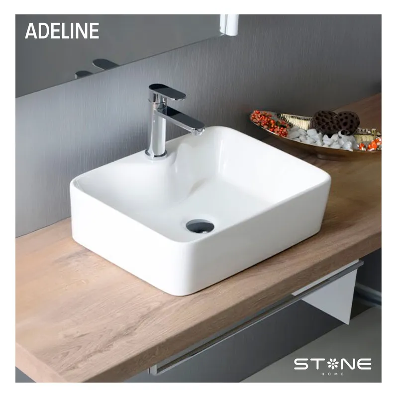 STONE - LAVAMANOS  MINIMALISTA  ADELINE BLANCO STONE