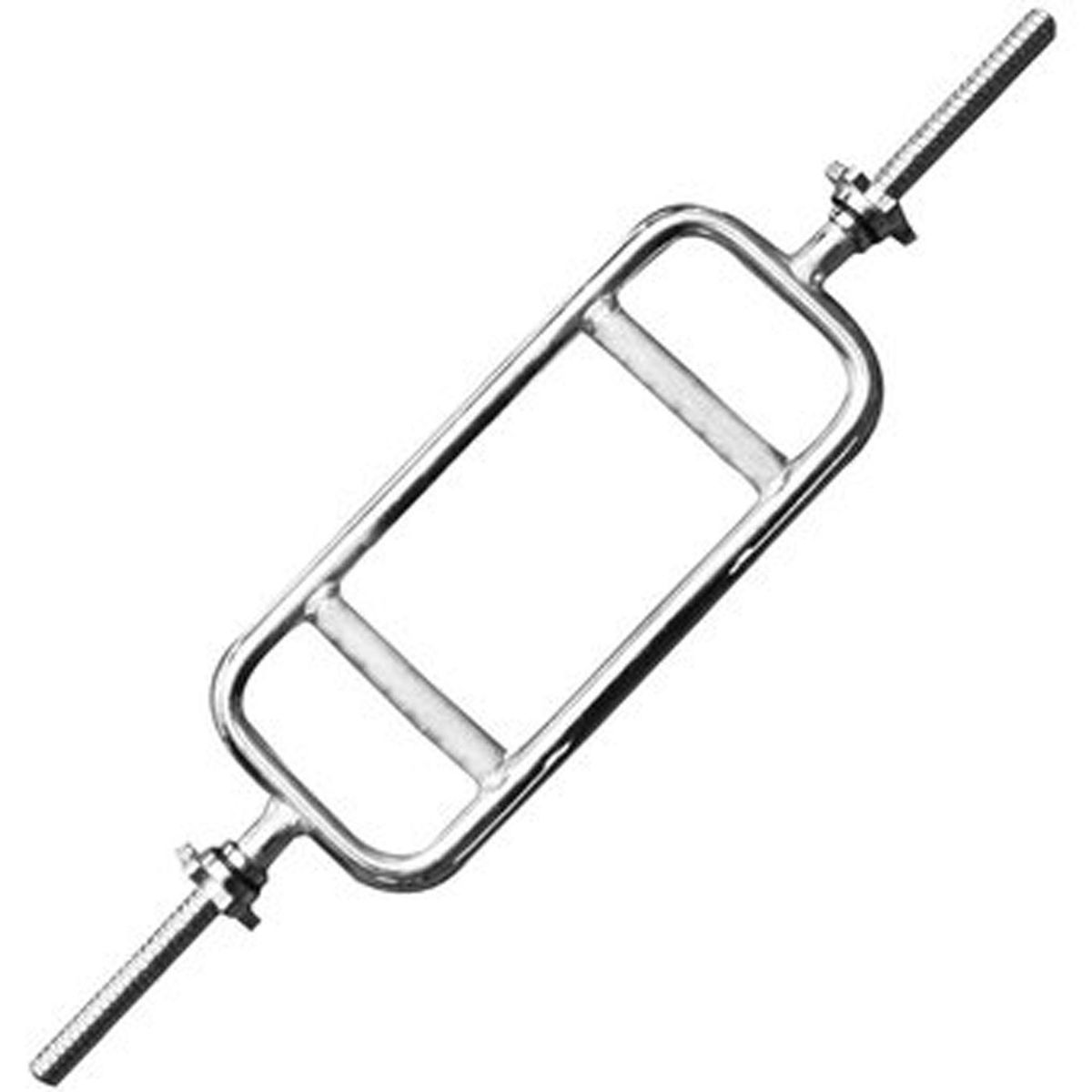 GENERICO - Barra Romana Cromada Para Pesas  + 2 Seguros