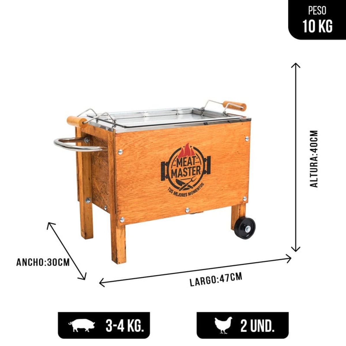 MEAT MASTER - Caja China Master Inoxidable Chica