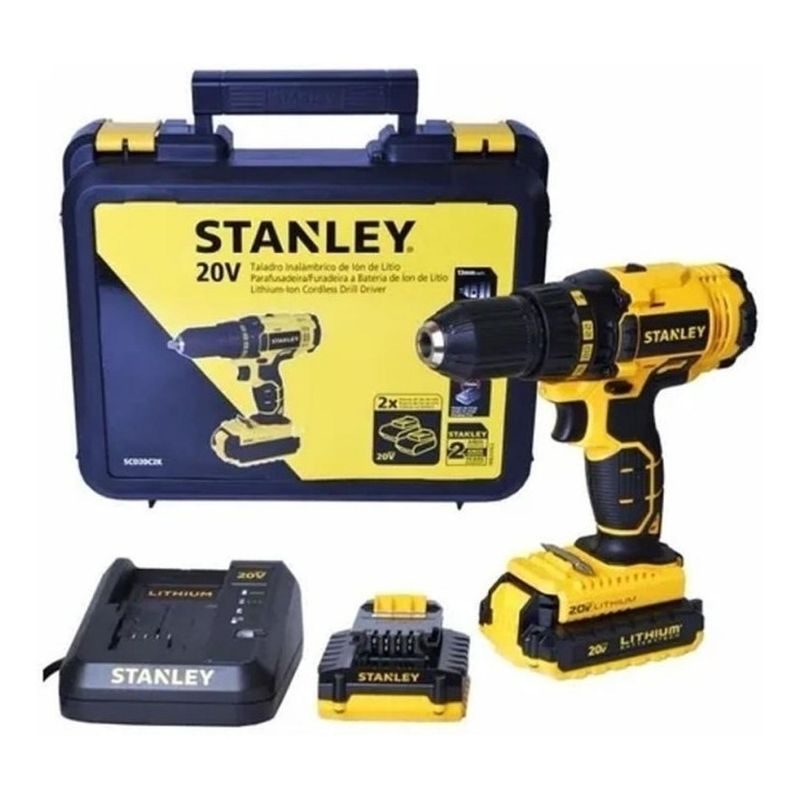 STANLEY - Taladro Percutor 1/2" 20V 45Nm 2 Bat 1.3 Ah Stanley SCH20C2K-BR