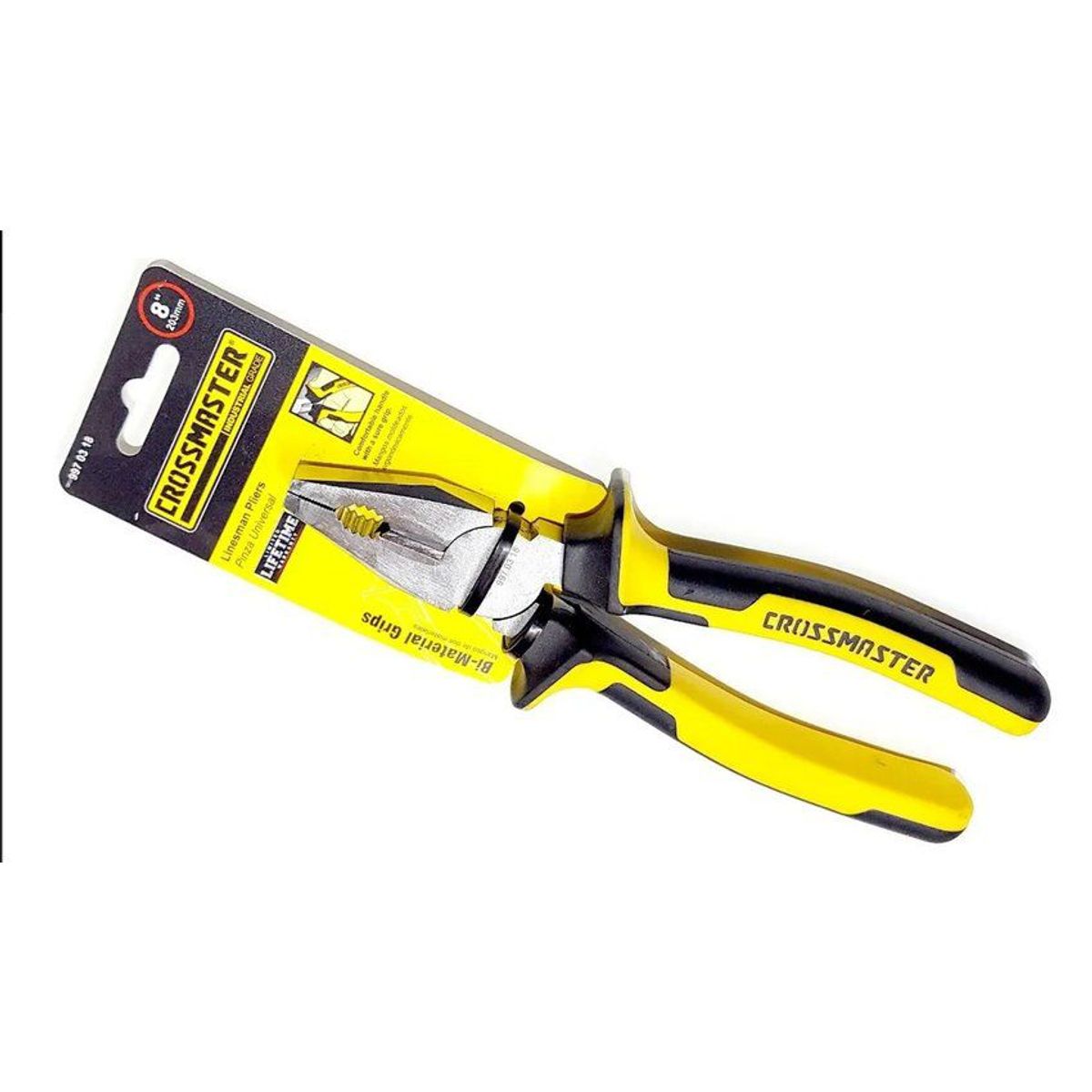 GENERICO - Alicate Universal 8" Profesional Crossmaster 9970318 - Amarillo