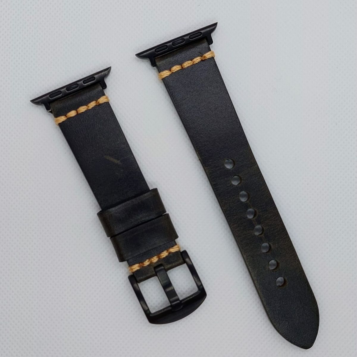 GENERICO - Correa Cuero 1 para APPLE WATCH 49mm - 45mm - 44mm - 42mm - Negro