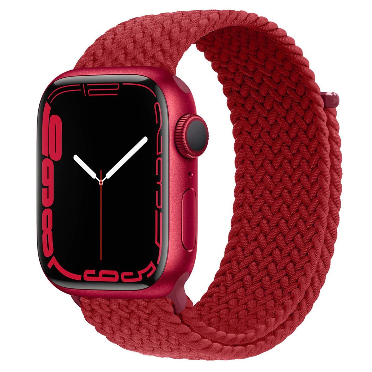 GENERICO - Correa Nylon Trenzado - APPLE WATCH 42mm - 44mm - 45mm - 49mm - Rojo
