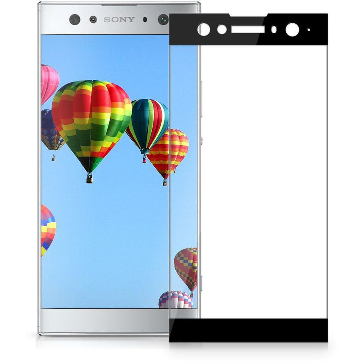 GENERICO - Vidrio templado 3d curvo para sony xperia xa2  - negro