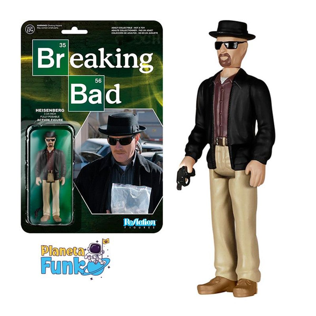 FUNKO - Funko Reaction Breaking Bad Heisenberg 10cm Figura Coleccion