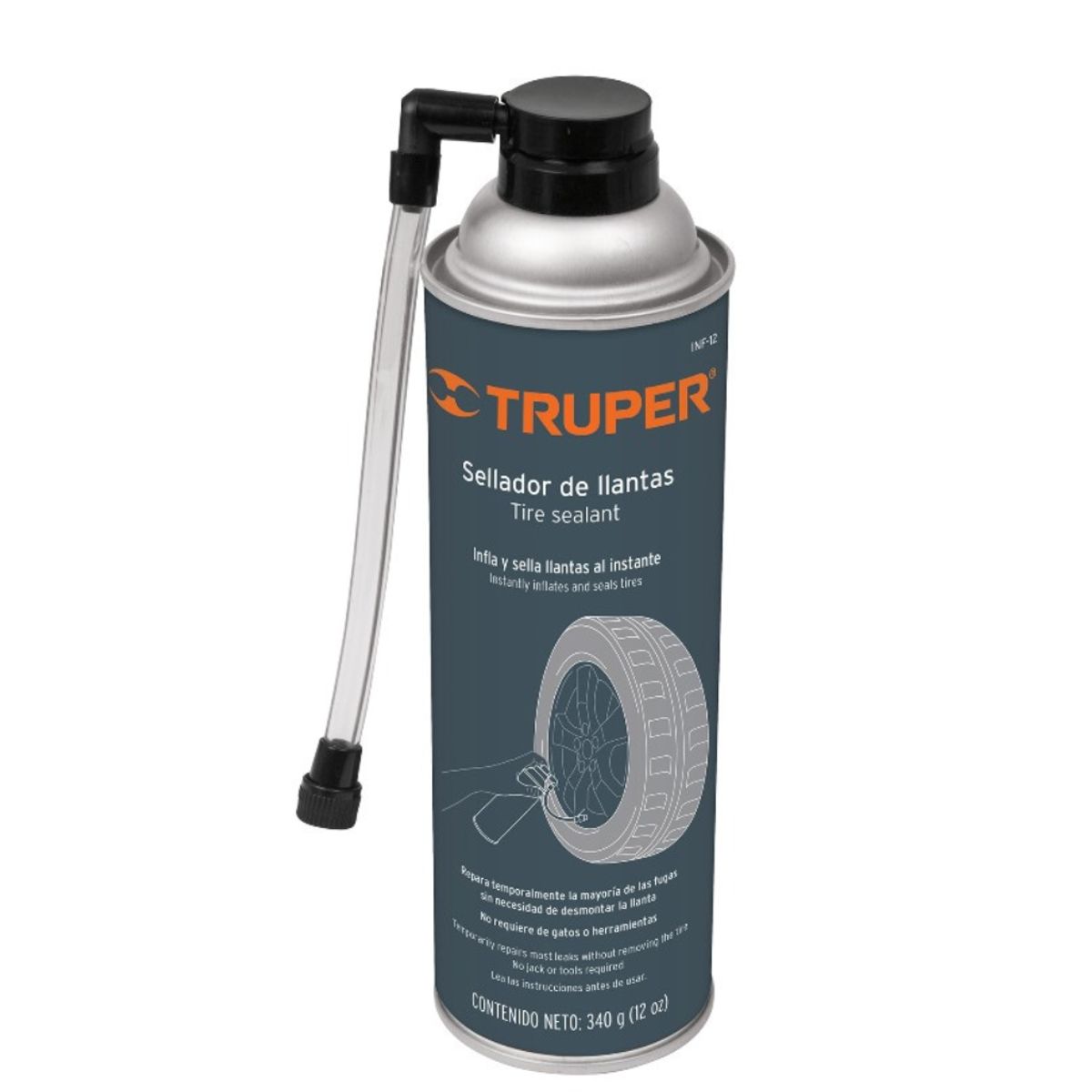 TRUPER - Sellador de llantas Truper 10940 340 gr. (12 Oz) - Blanco