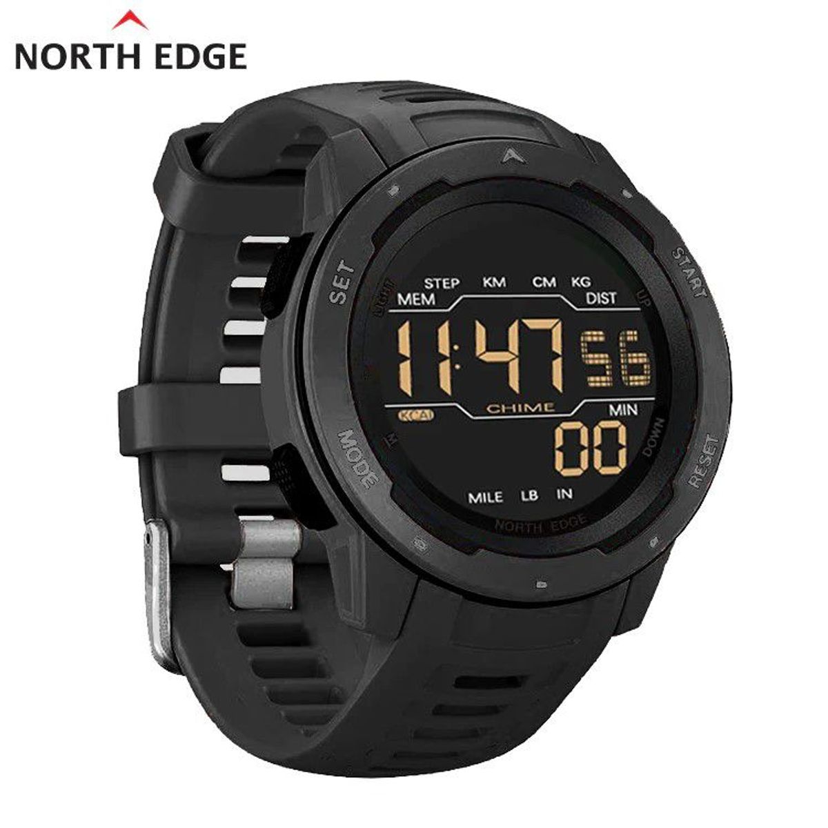 NORTH EDGE - Smartwatch North Edge MARS Negro Podómetro Contador Calorías