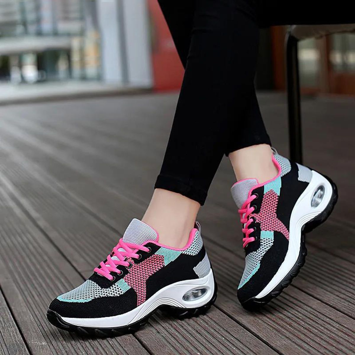 BLWOENS - Zapatillas para deporte mujer - rosa