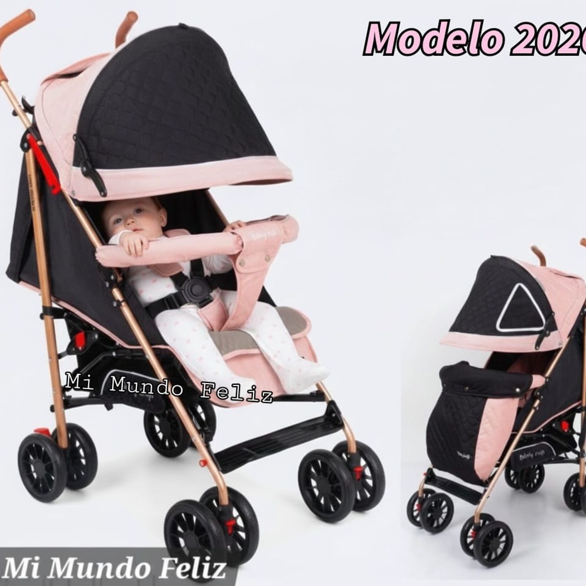 BABY HAPPY - Coche Baston Para bebe New Pink