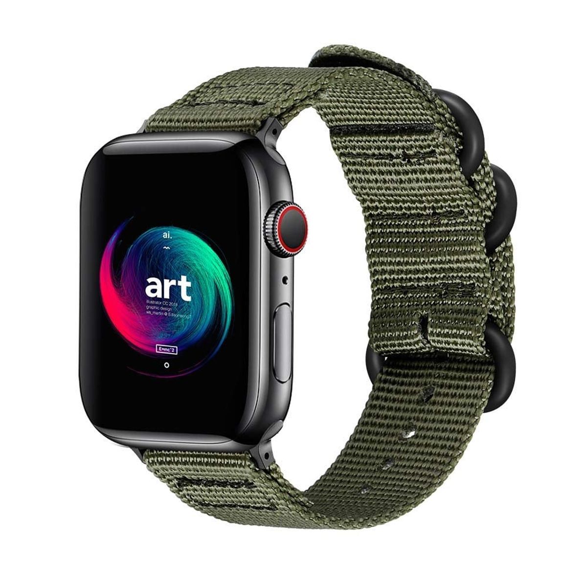 GENERICO - Correa Nylon Sport para Apple Watch 38mm - 40mm - 41mm - Verde