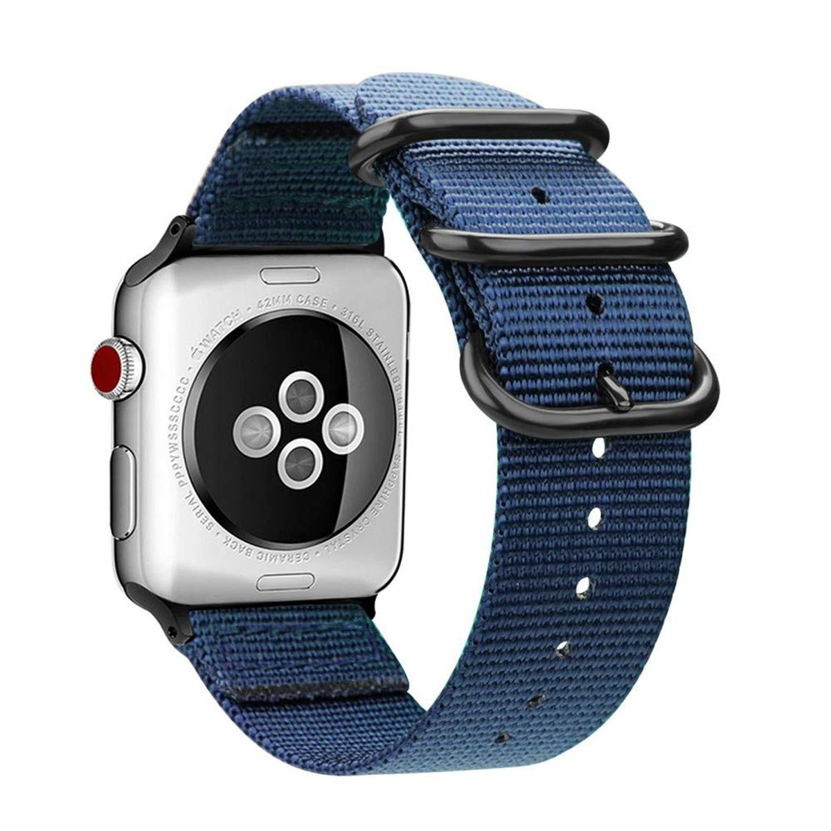 GENERICO - Correa Nylon Sport para Apple Watch 38mm - 40mm - 41mm - Azul