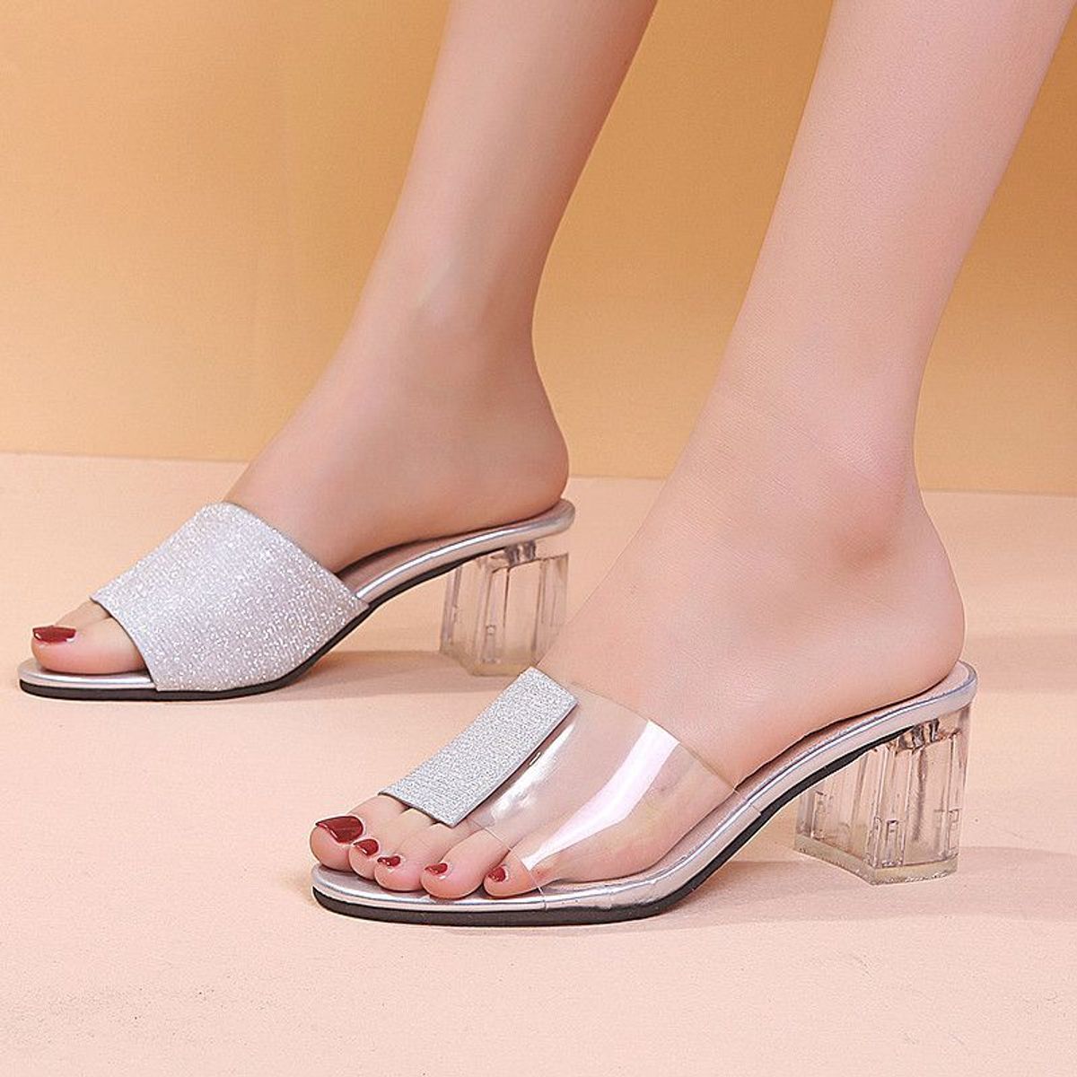 BLWOENS - Sandalias de mujer zapatillas con tacón grueso zapatos para mujer