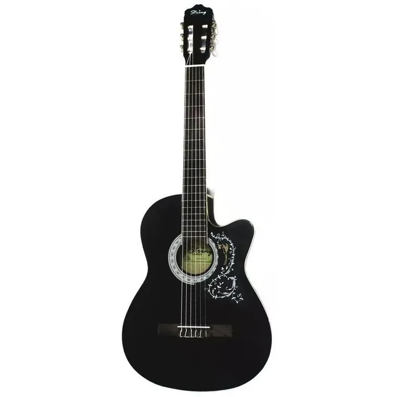 GENERICO - Guitarra acústica importada negra nylon -  negro.