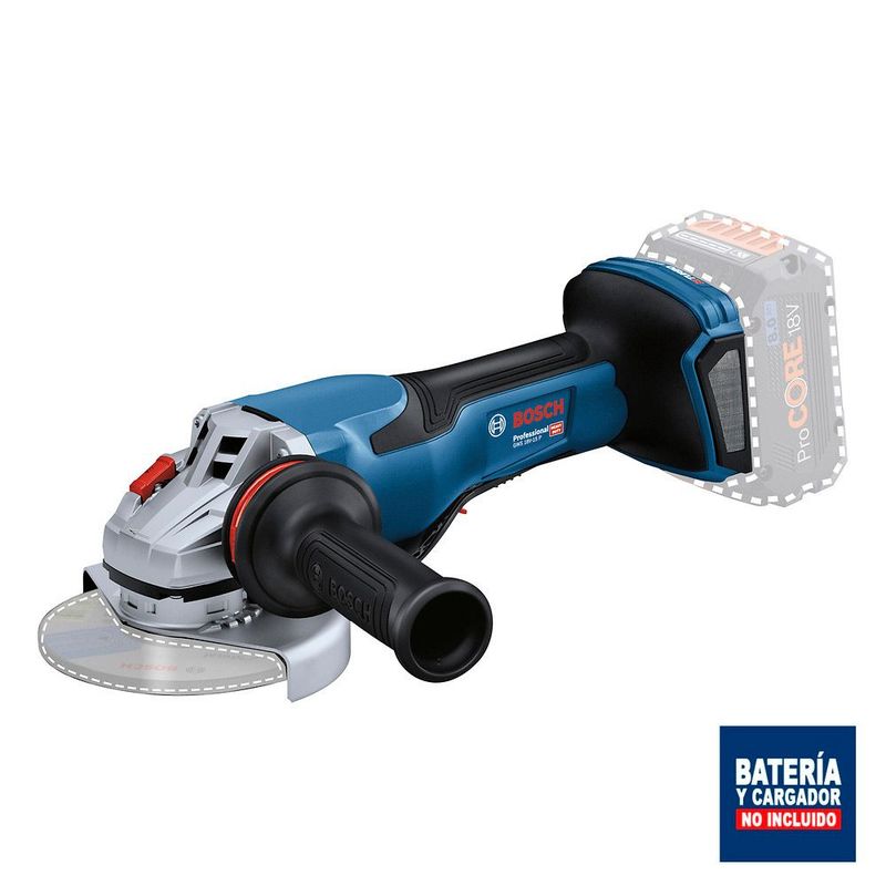 BOSCH - Amoladora Inalámbrica GWS 18V-15 P Biturbo Baretool Bosch
