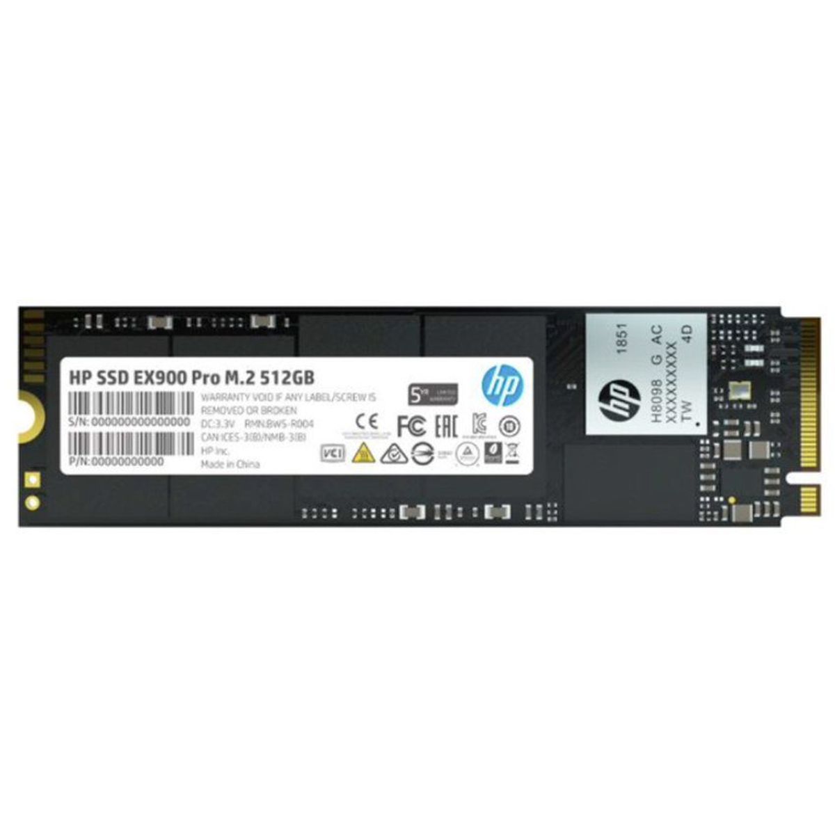 HP - Disco SSD HP EX900 pro M.2 512GB pcie gen3.0 x4 nvme 1.3