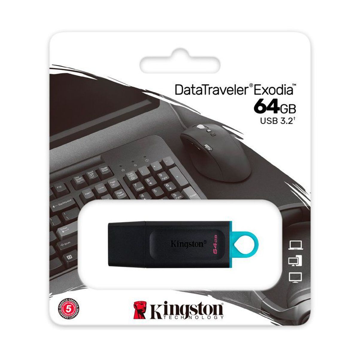 KINGSTON - Memoria flash USB kingston datatraveler EXODIA 64GB usb 3.2