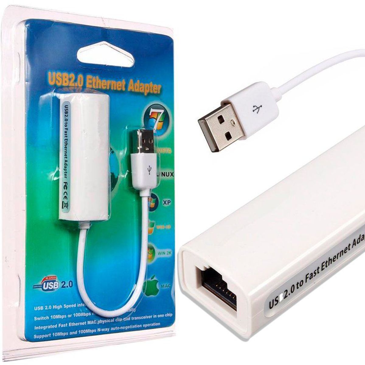 GENERICO - Adaptador ethernet usb rj45 lan para windows