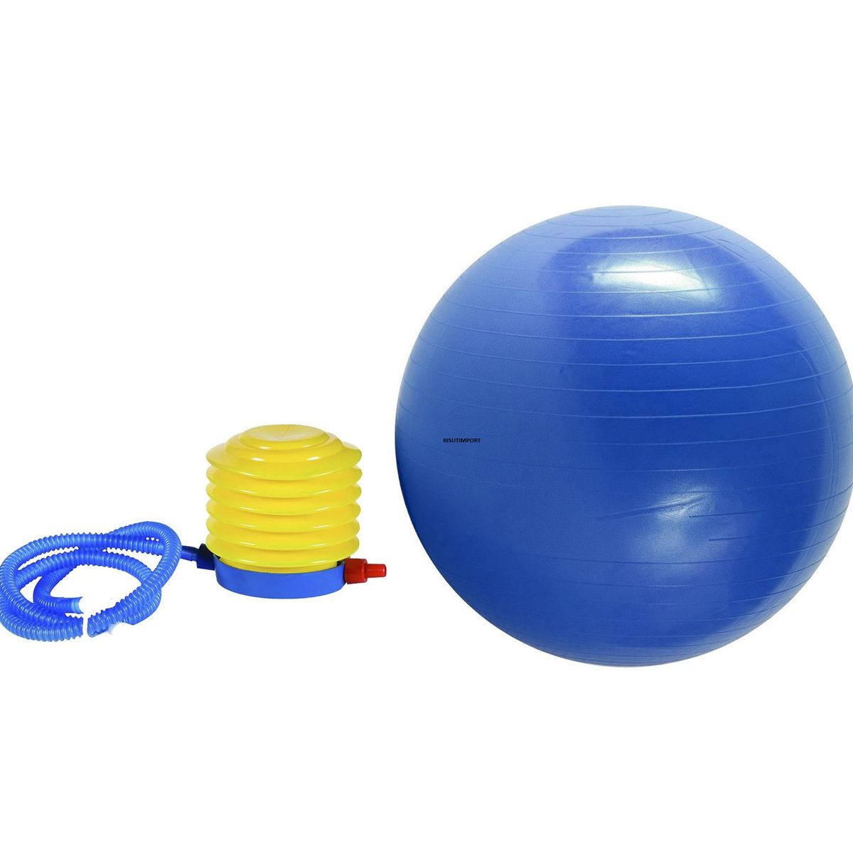 GENERICO - Pelota Yoga Para Gimnasia 85cm Azul Con Inflador
