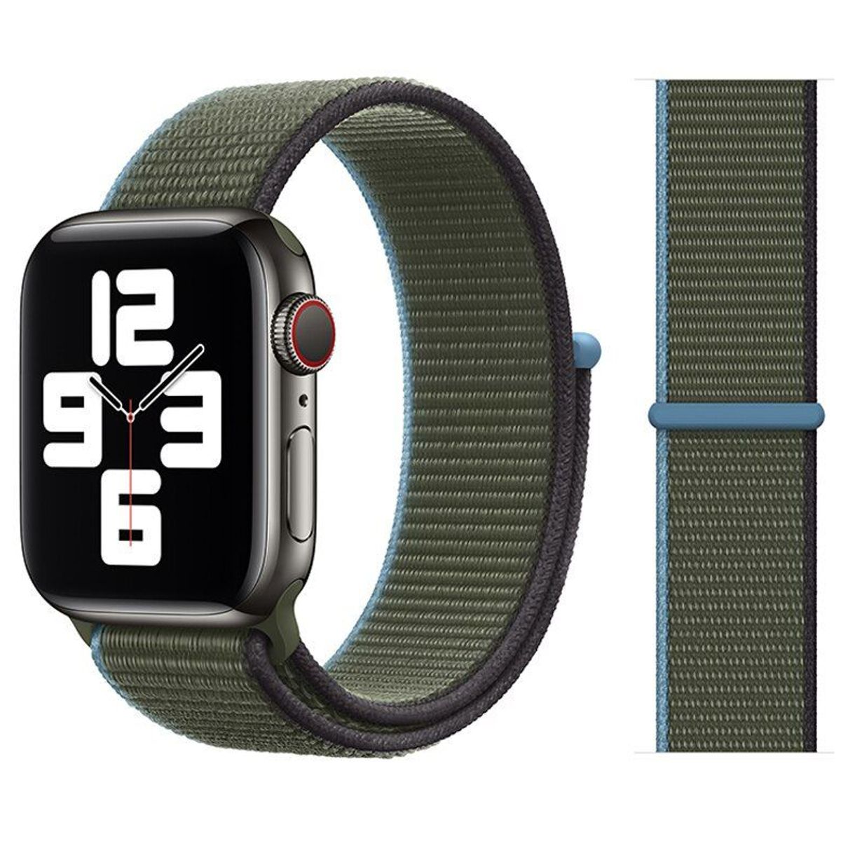 GENERICO - Correa Nylon Classic para APPLE WATCH 49mm -45mm -44mm -42mm - Verde2