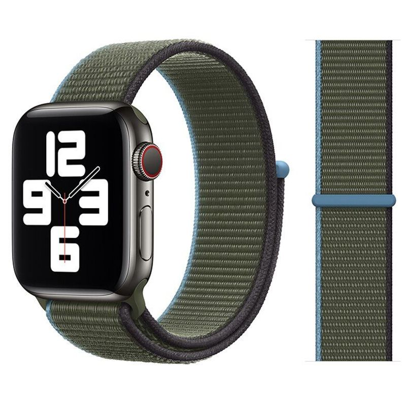 GENERICO - Correa Nylon Classic para APPLE WATCH 49mm -45mm -44mm -42mm - Verde2