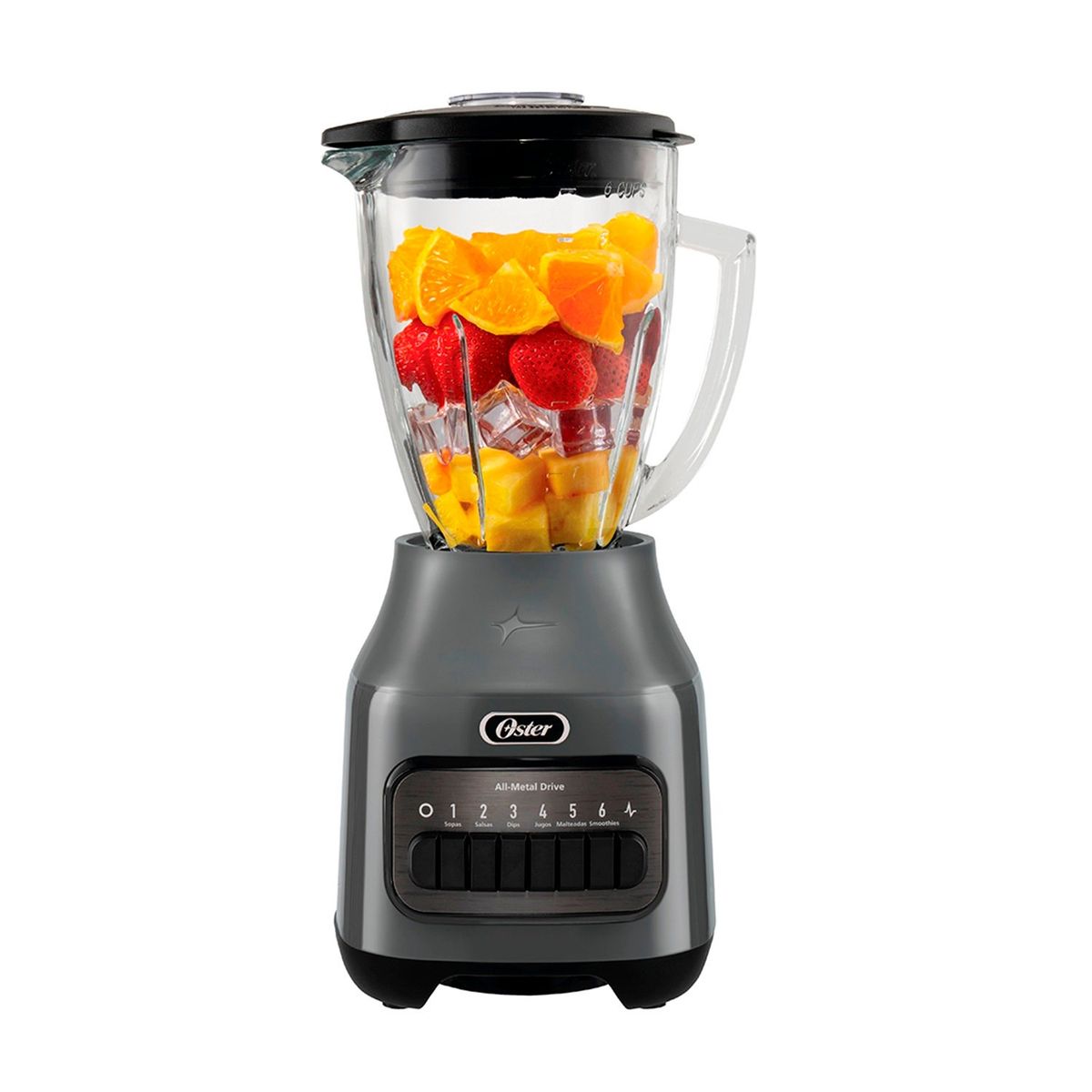 OSTER - Licuadora Oster BLSTPEG GPB 1.5 litros 6 Velocidades 800 W - Gris
