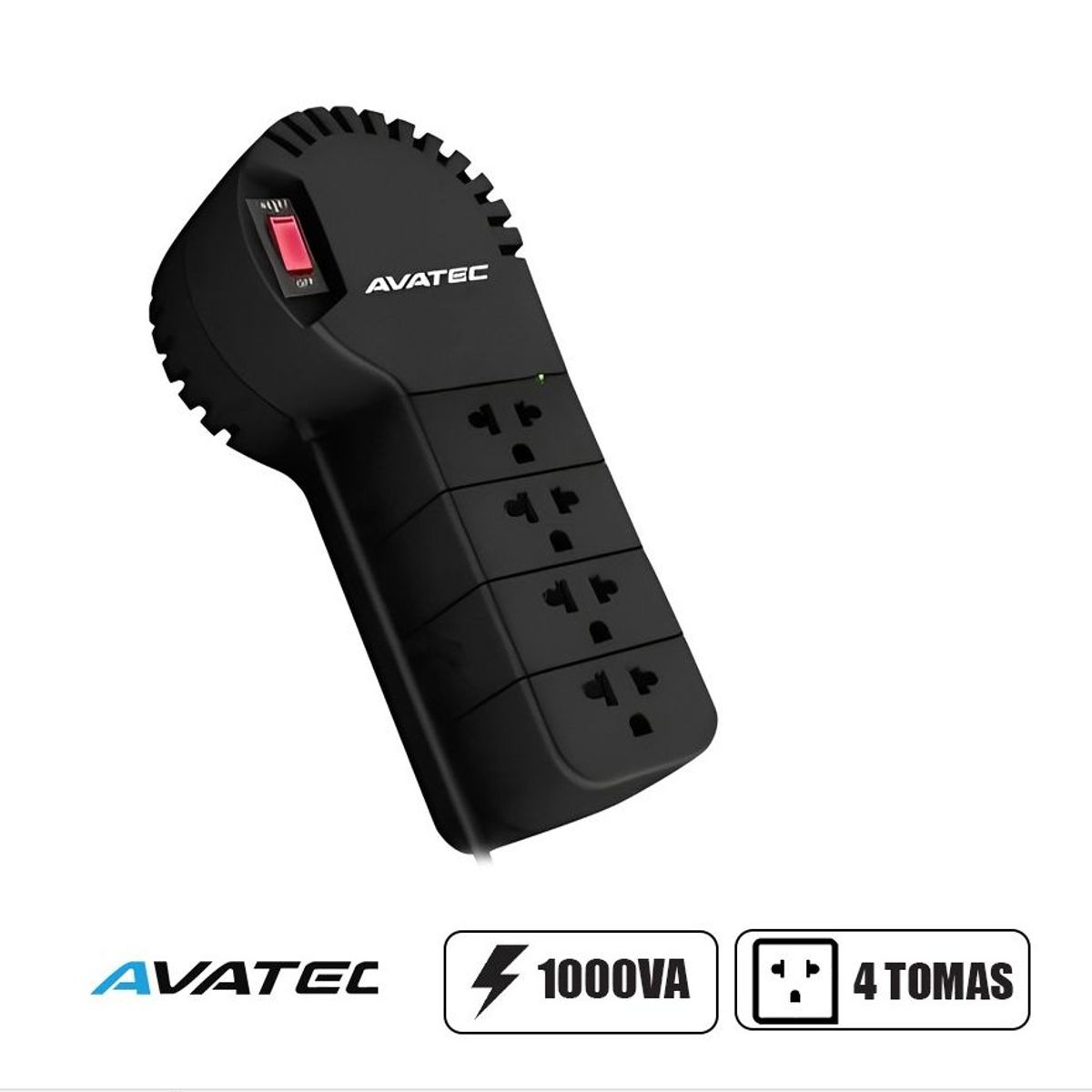 AVATEC - ESTABILIZADOR DE VOLTAJE AVATEC 4 TOMAS AVA-108  1000VA