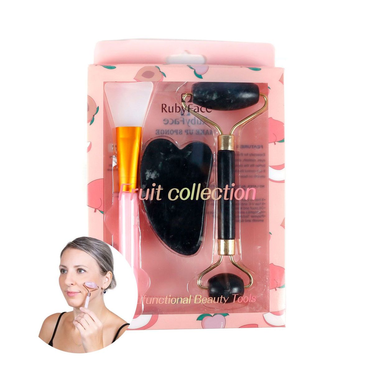 REVEL - Set Face Roller Rodillo Facial  Guasha Collection