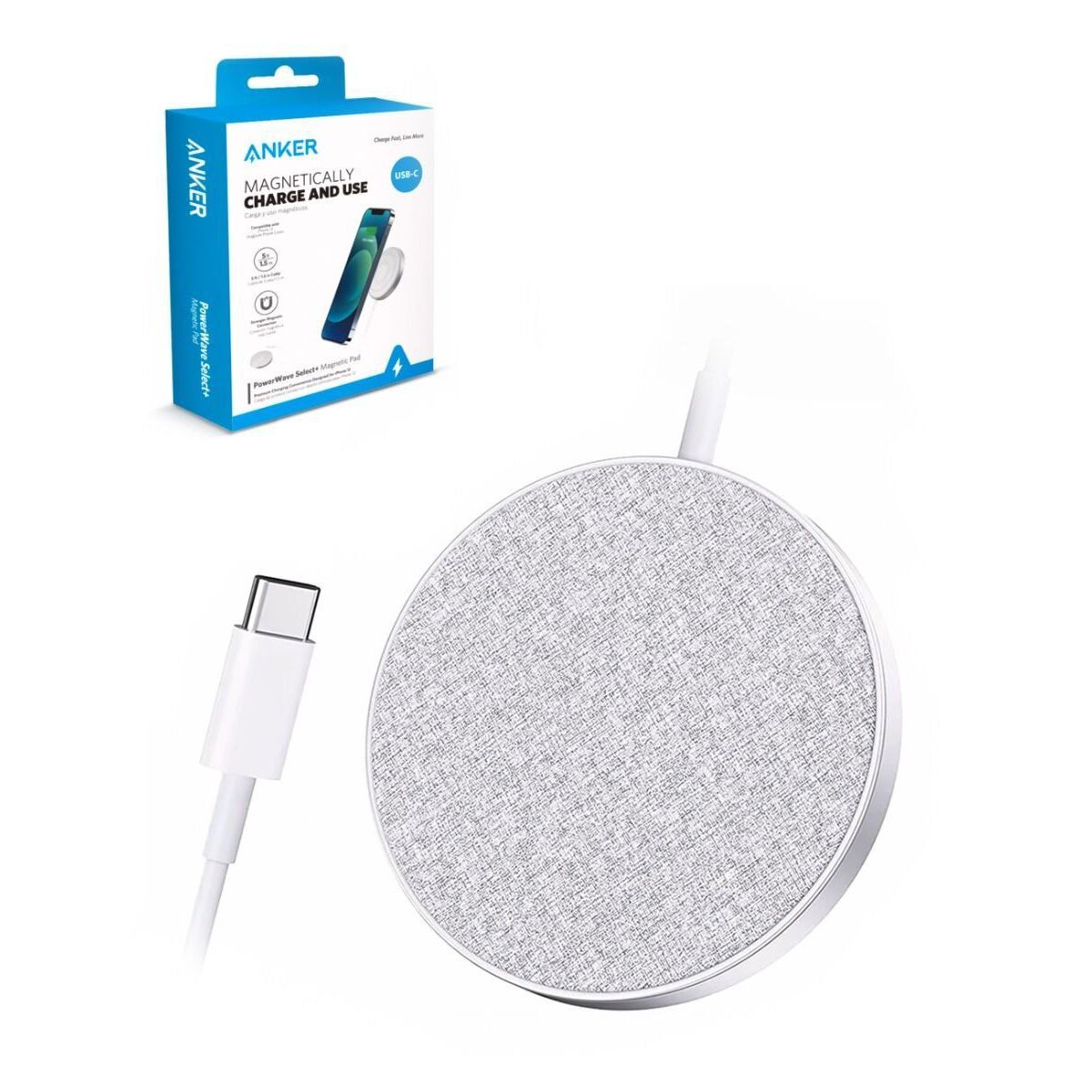 ANKER - CARGADOR ANKER SILVER PARA IPHONE 12