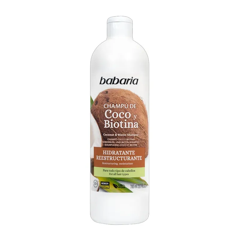 BABARIA - Champú de Coco y Biotina 700ml Babaria