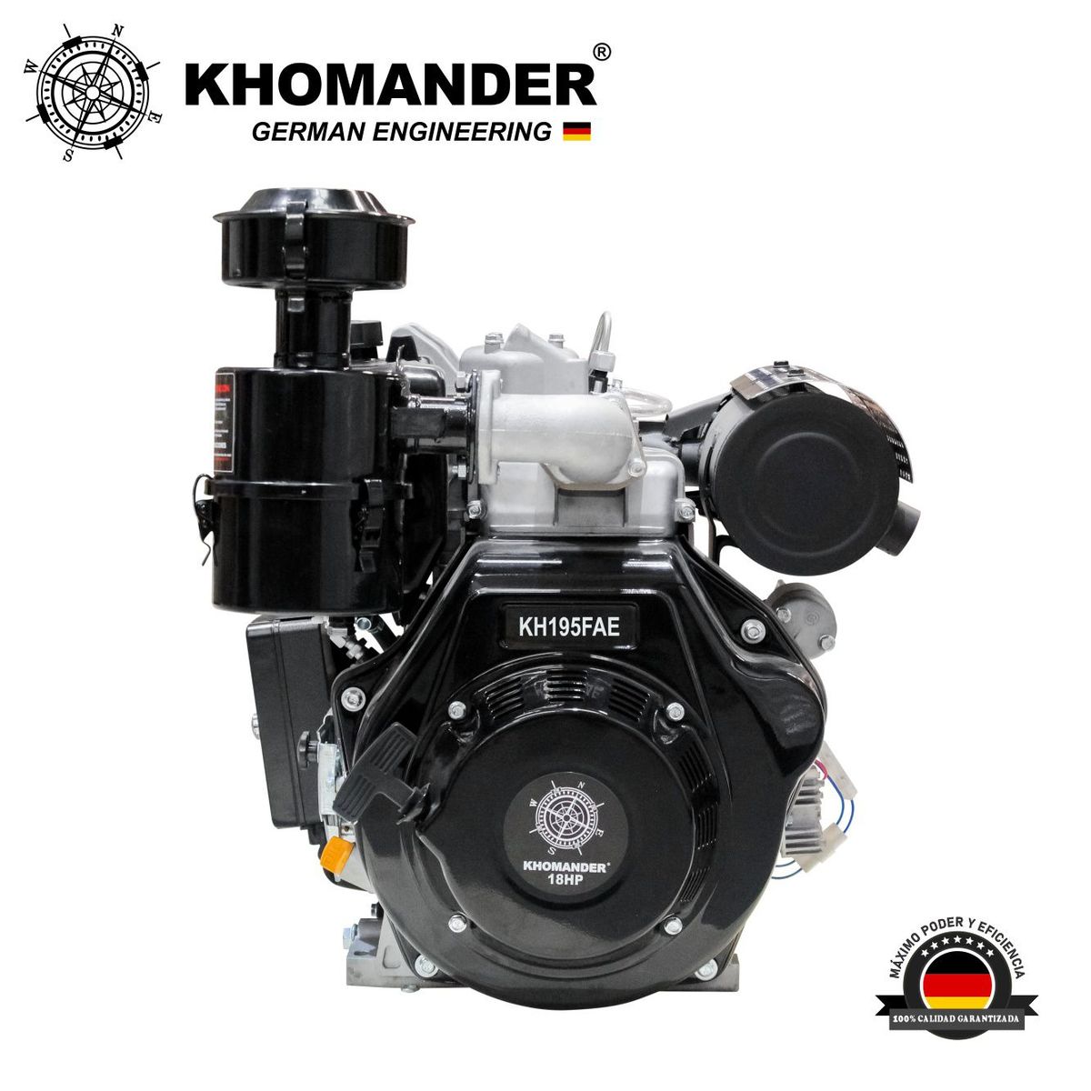 KHOMANDER - MOTOR PETROLERO DIESEL 18HP ARRANQUE ELECTRICO - KHOMANDER