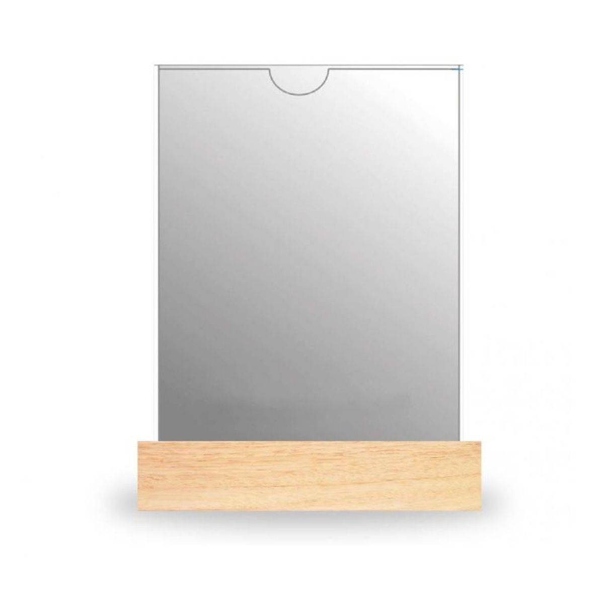 OEM - Portapapel de Acrilico A4 Vertical con Base de Pino