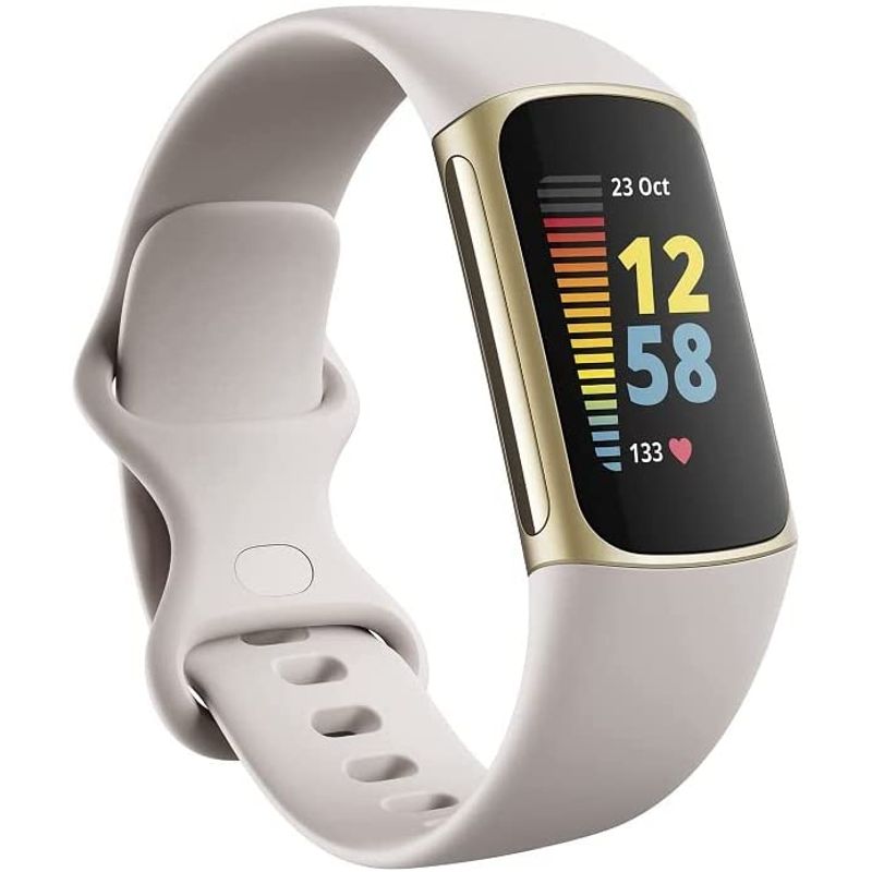 FITBIT - Fitbit Charge 5 Aluminio Pulsera de actividad - Blanco Marfil