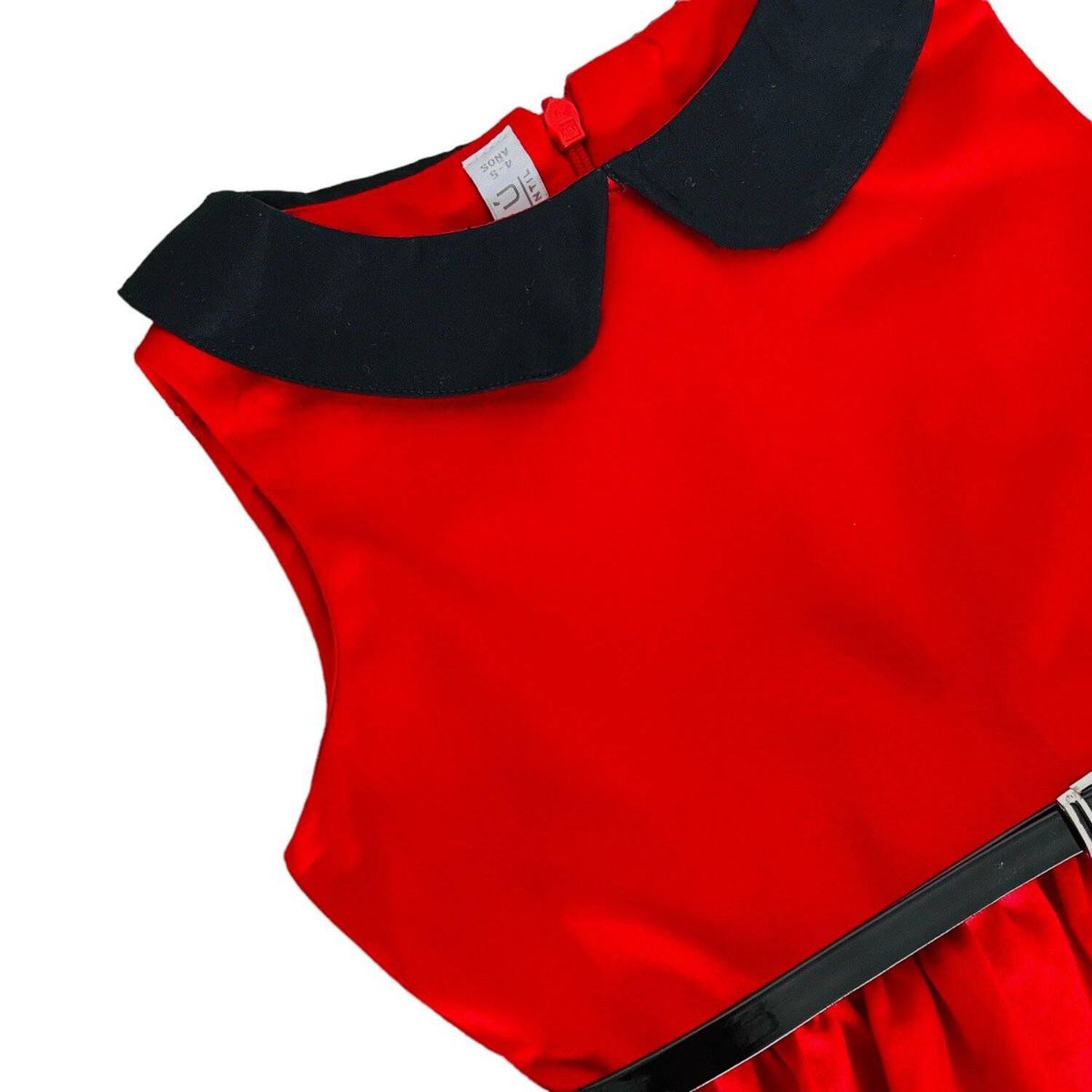 VALU MODA INFANTIL - Vestido rojo cuello bebé