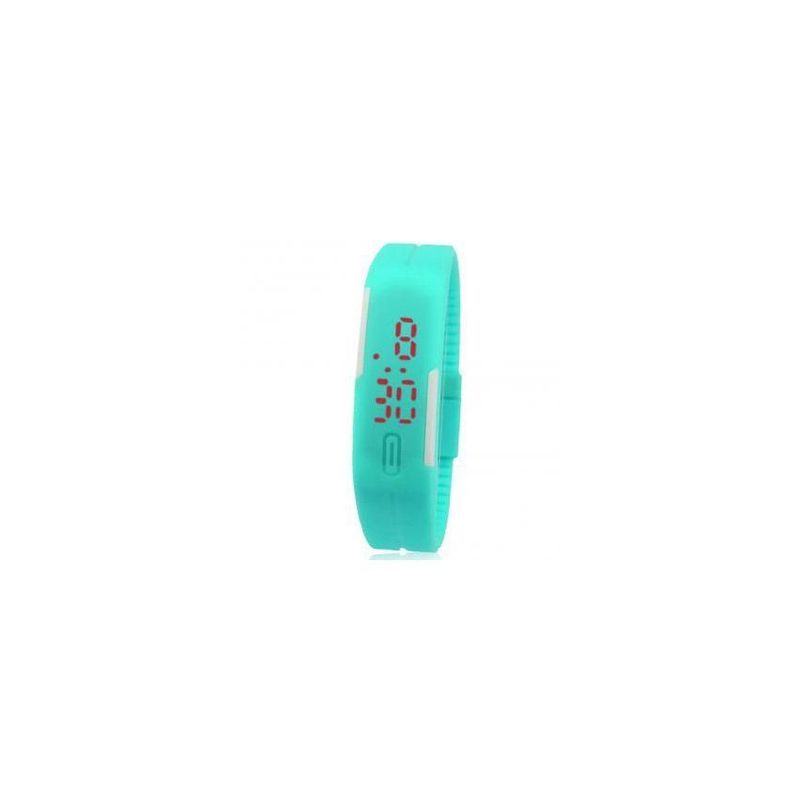 GENERICO - Reloj pulsera digital de silicona - verde agua