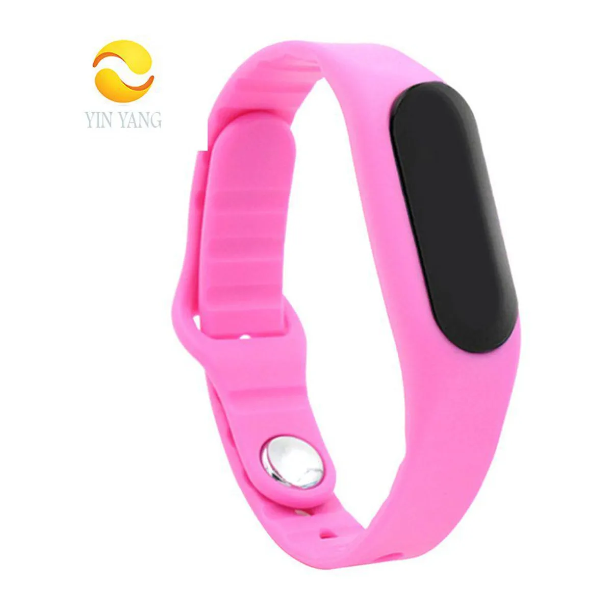 GENERICO - Reloj pulsera fitness unisex led digital de silicona - rosado