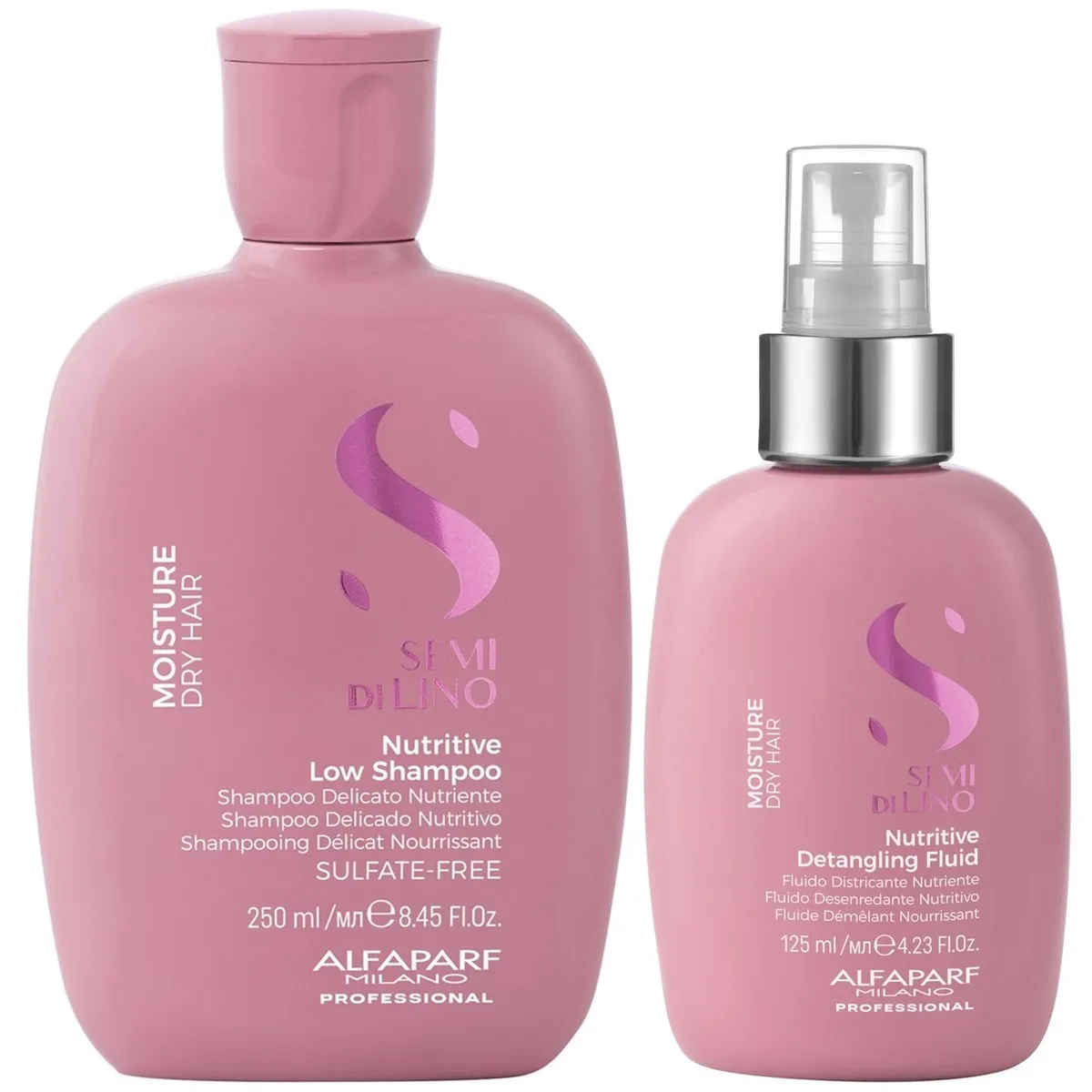 ALFAPARF MILANO - Shampoo Nutritivo Sin Sal 250ml + Spray Desenredante Alfaparf Moisture