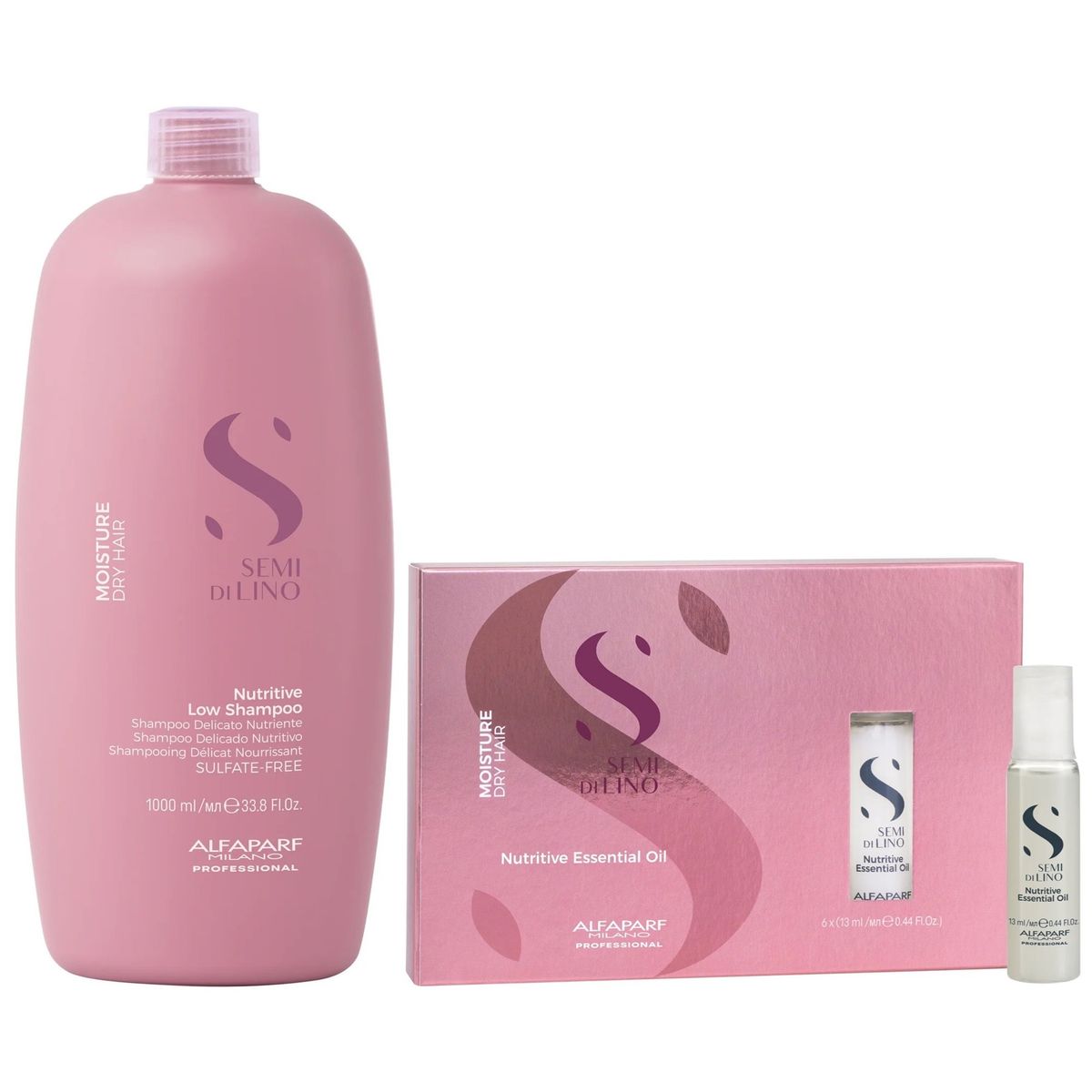 ALFAPARF MILANO - Shampoo Nutritivo 1000ml + Ampollas Alfaparf Moisture