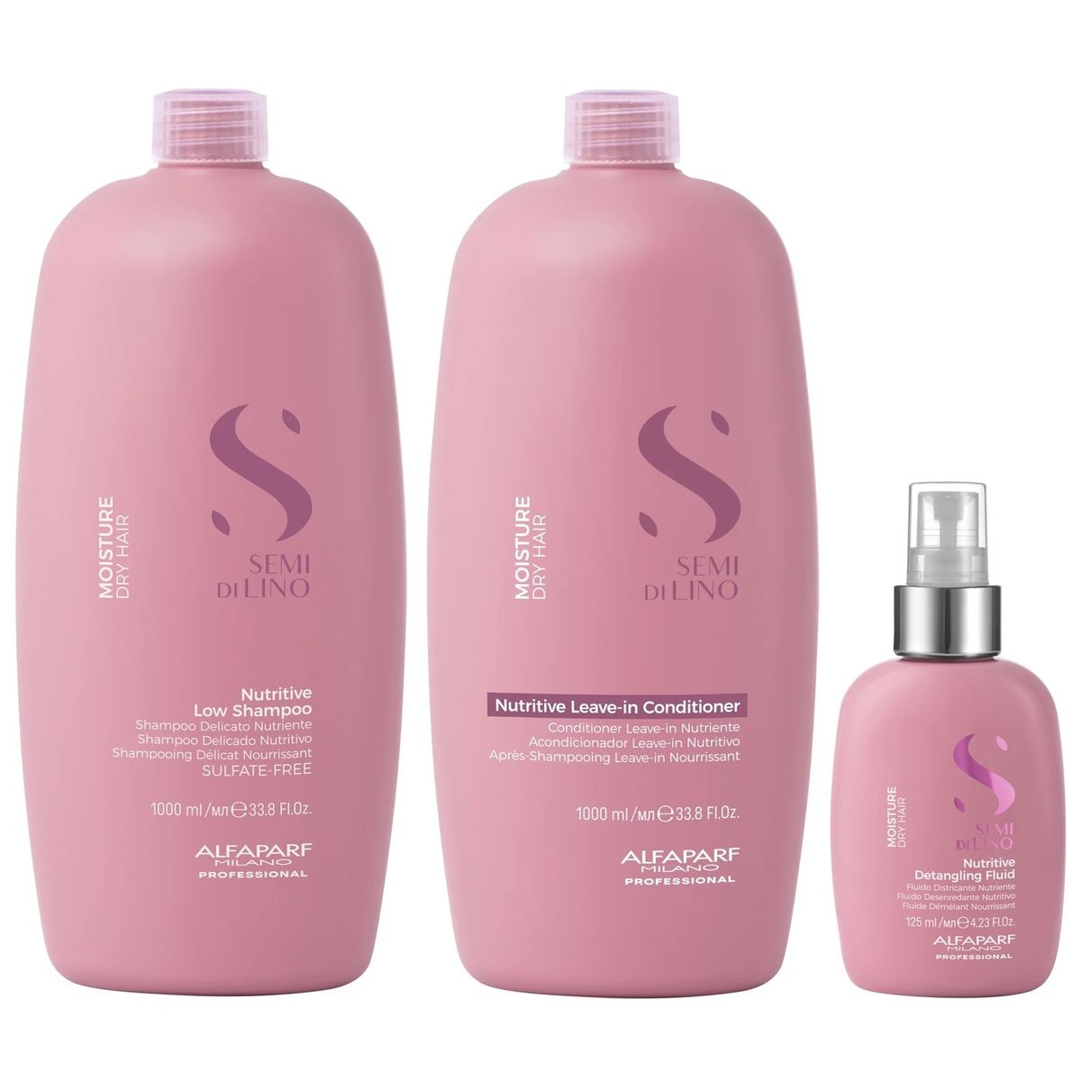 ALFAPARF MILANO - Shampoo Nutritivo 1000ml + Acondicionador + Spray Alfaparf Moisture