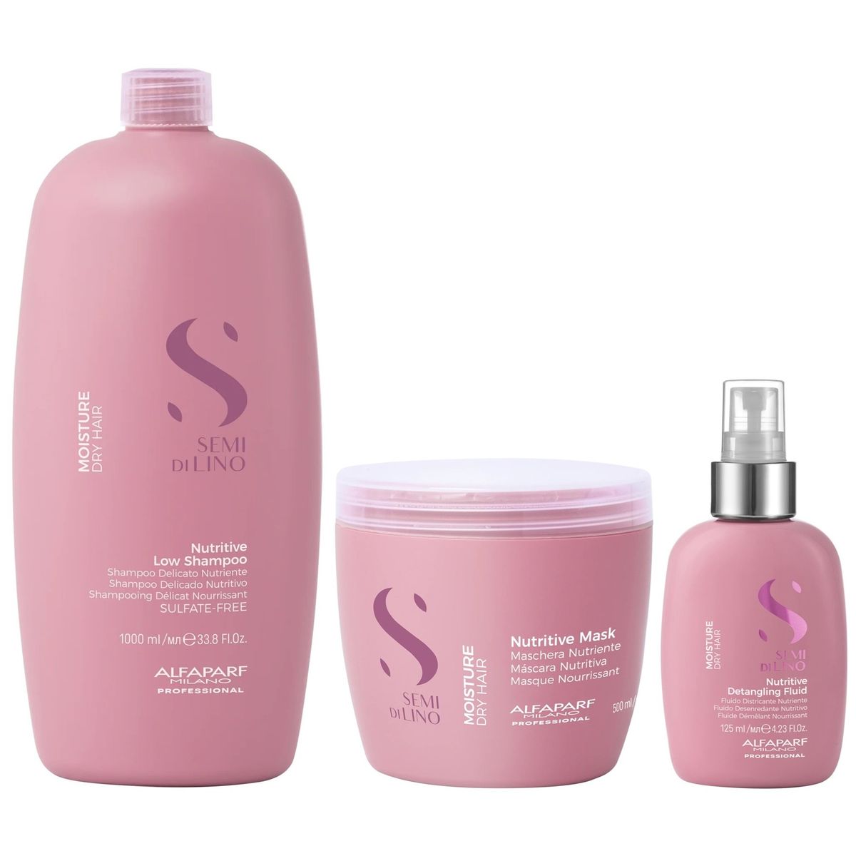 ALFAPARF MILANO - Shampoo Nutritivo 1000ml + Mascarilla + Spray Alfaparf Moisture