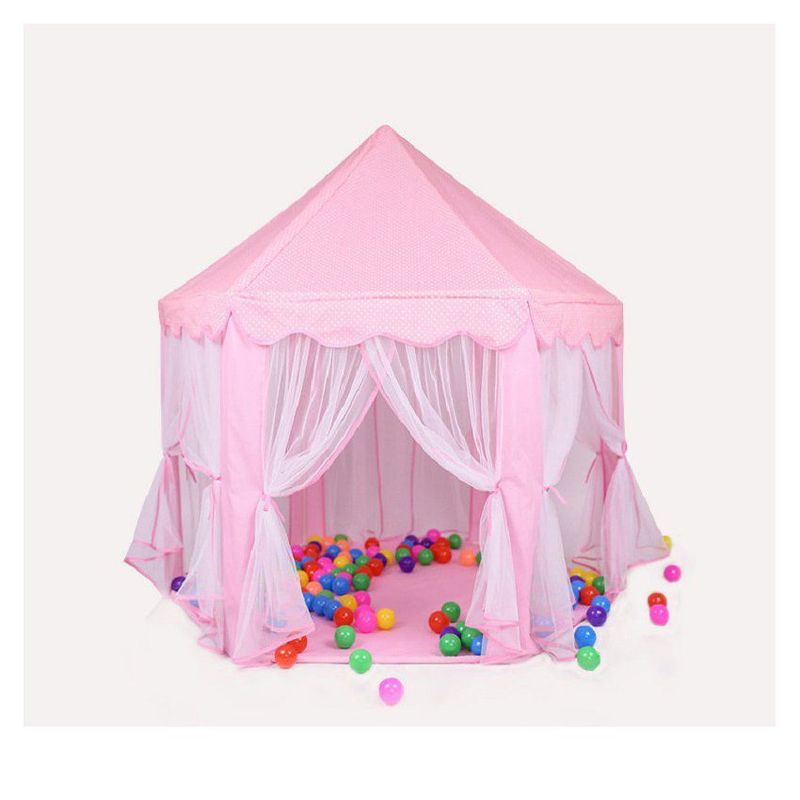 GENERICO - Carpa castillo armable modelo princesa tul - rosado