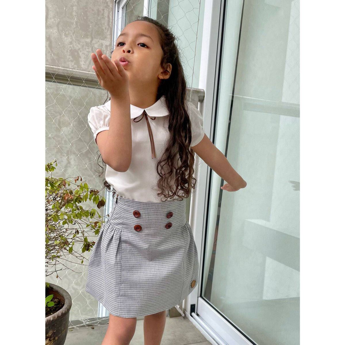 VALU MODA INFANTIL - Conjunto falda y blusa niña