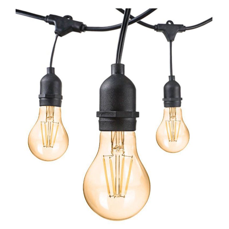 GENERICO - Guirnalda para exteriores de 10 metros + 20 Focos Led Luz Calida