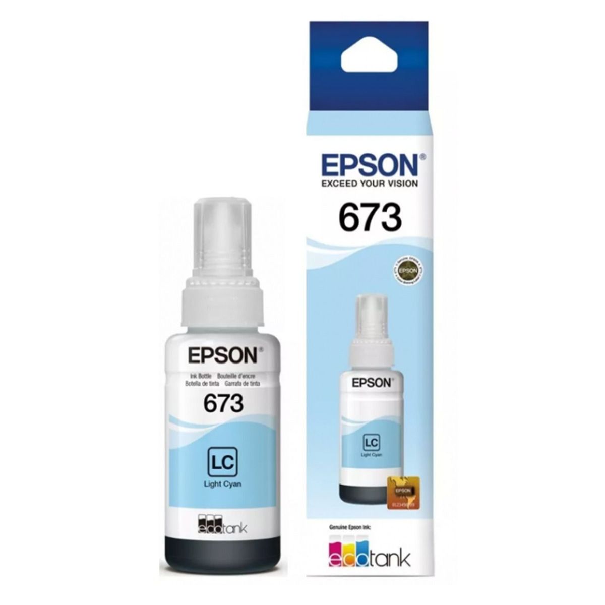 EPSON - TINTA EPSON 673 CIAN LIGHT (T673520) ORIGINAL