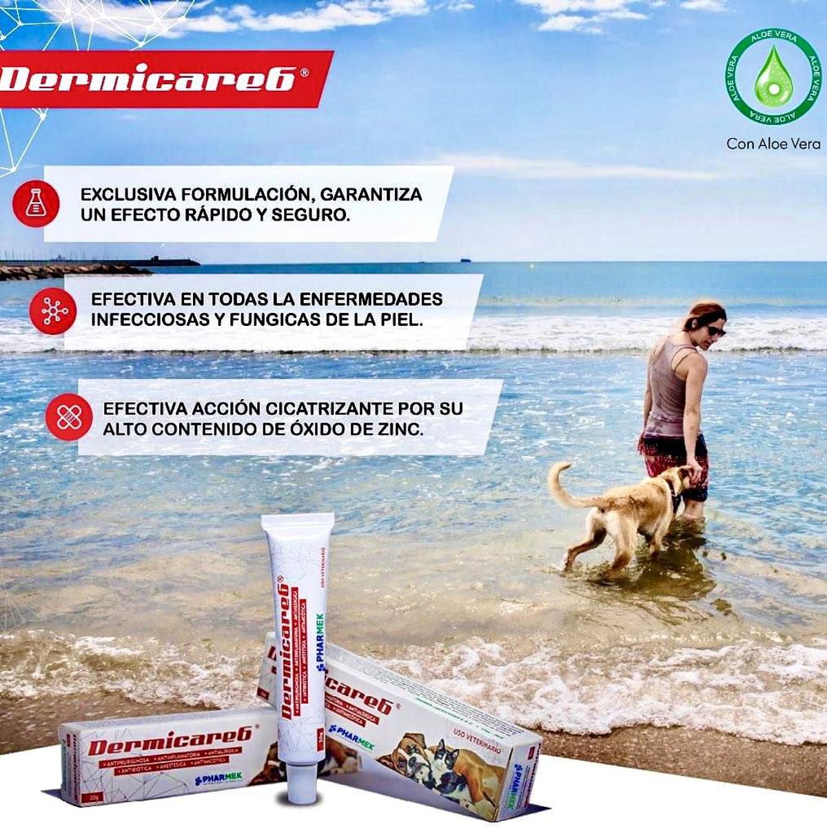 GENERICO - CREMA PARA PERROS Y GATO CREMA PARA LA PIEL DERMICARE6 20 GR