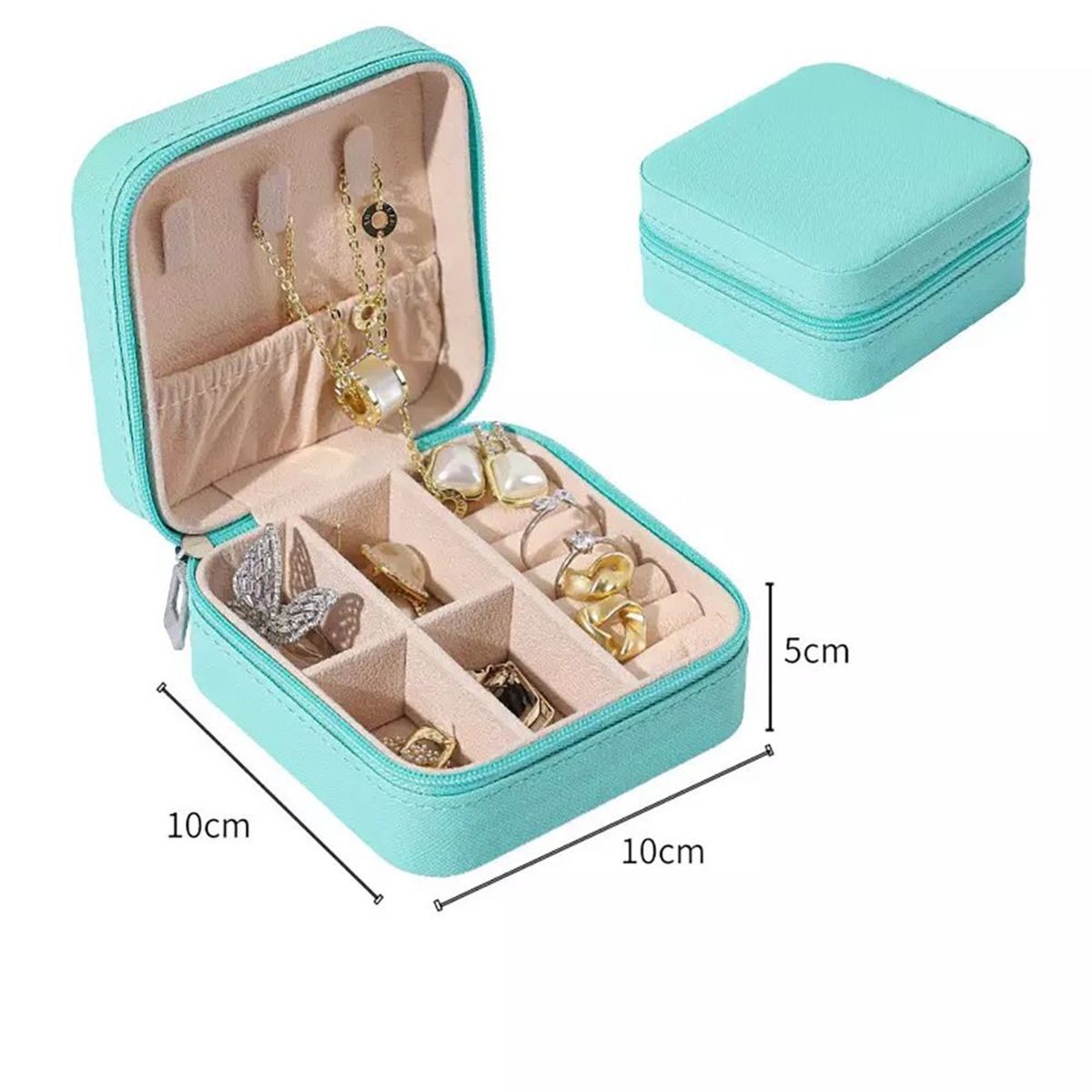 HYGGE - Joyero organizador estuche de aretes anillos para viaje