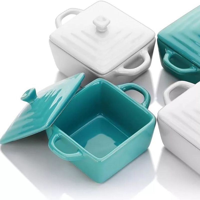 HYGGE - Set x 6 Mini Cacerola Cerámica con Tapa
