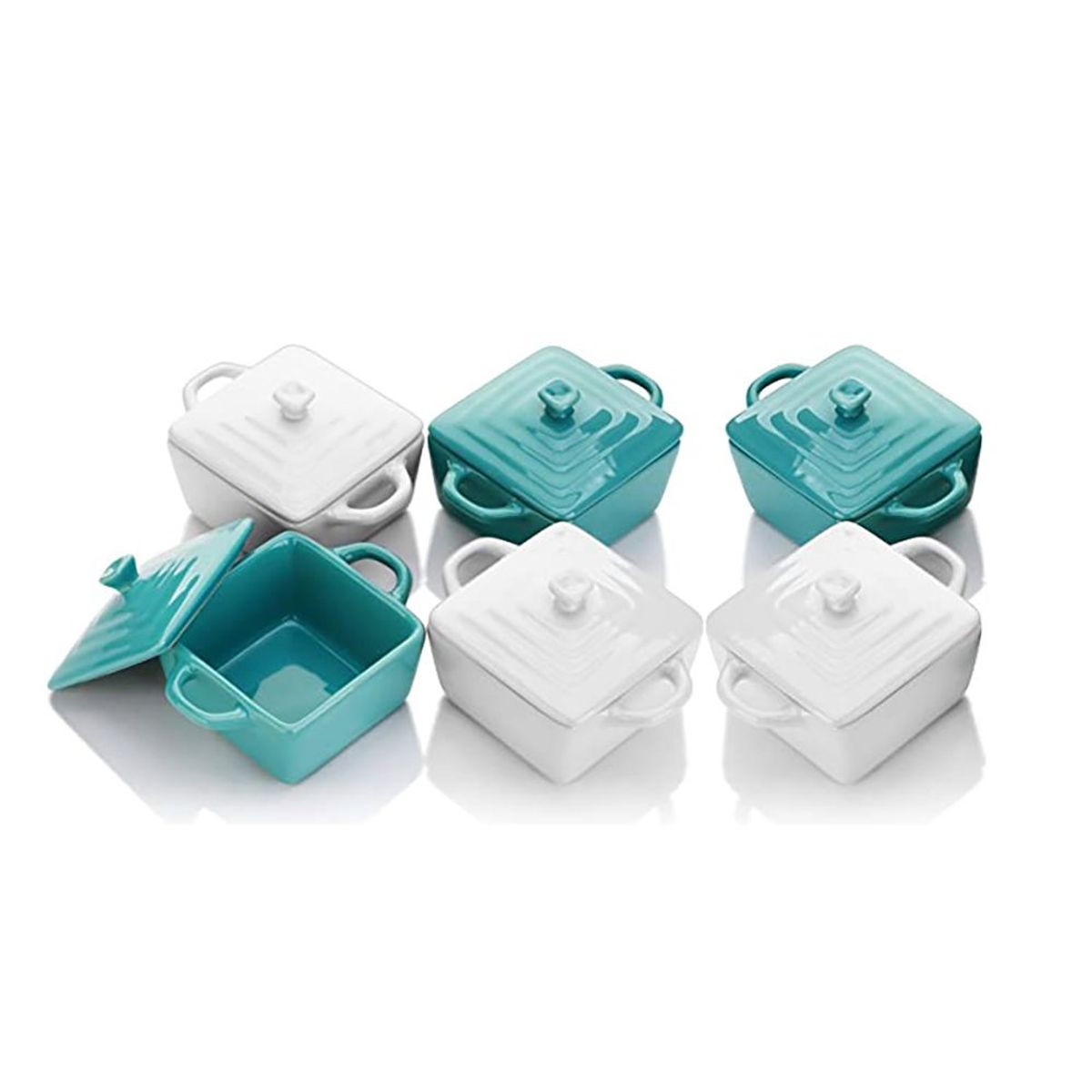 HYGGE - Set x 6 Mini Cacerola Cerámica con Tapa